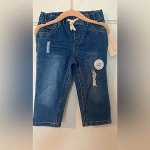 NWT First Impressions Draw String Denim Jeans 18M